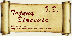Tajana Dimčević vizit kartica